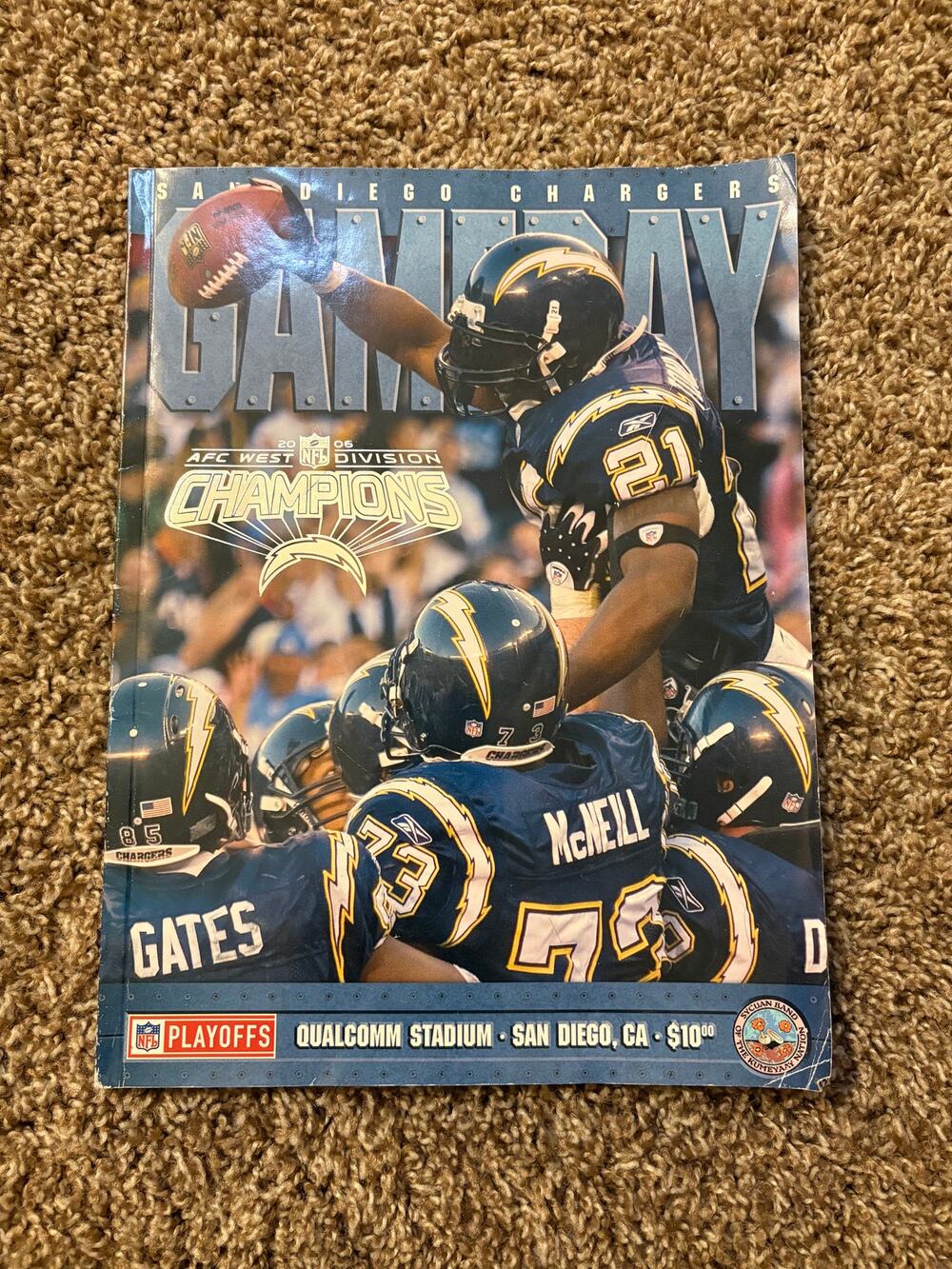 2006 San Diego Chargers Gameday Official Playoff Program